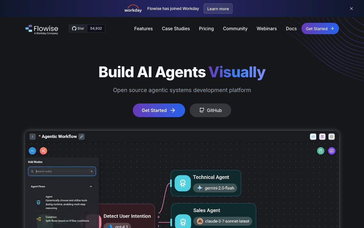 Flowise homepage