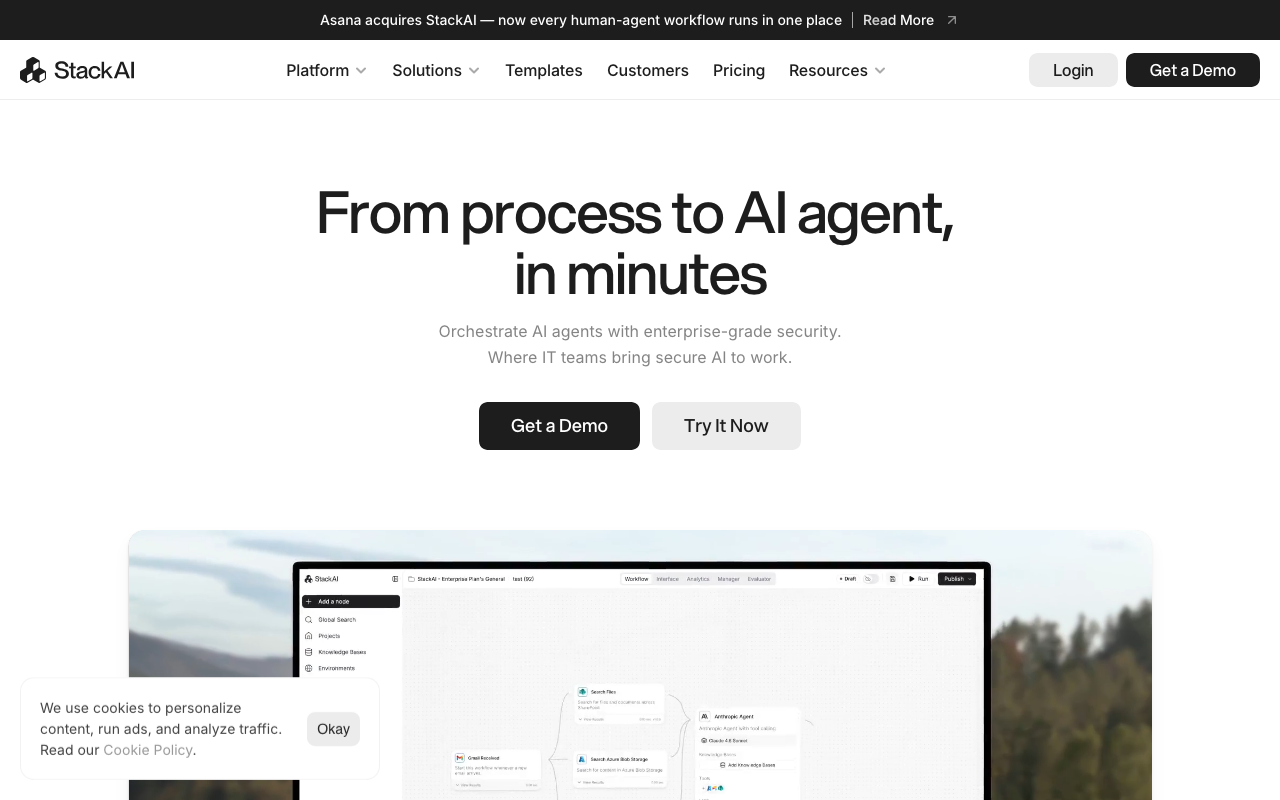 Stack AI homepage