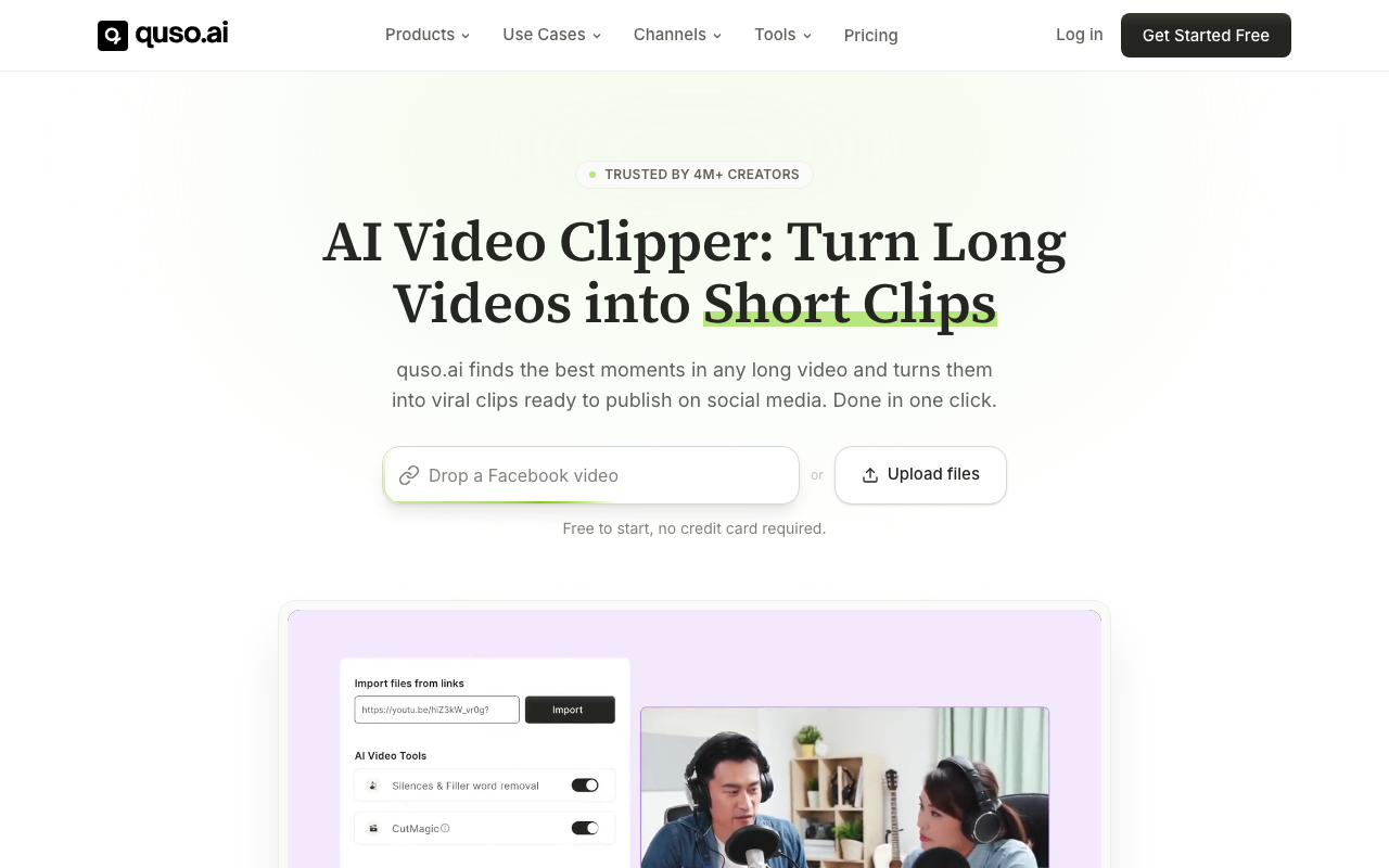 Vidyo.ai homepage